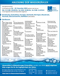 Ablesung 16.12. - 22.12.2019